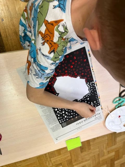 Praca plastyczna na majowe święta - klasa 1a