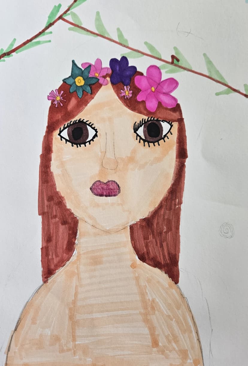 Portret Fridy Khalo meksykańskiej malarki - kl.IVb