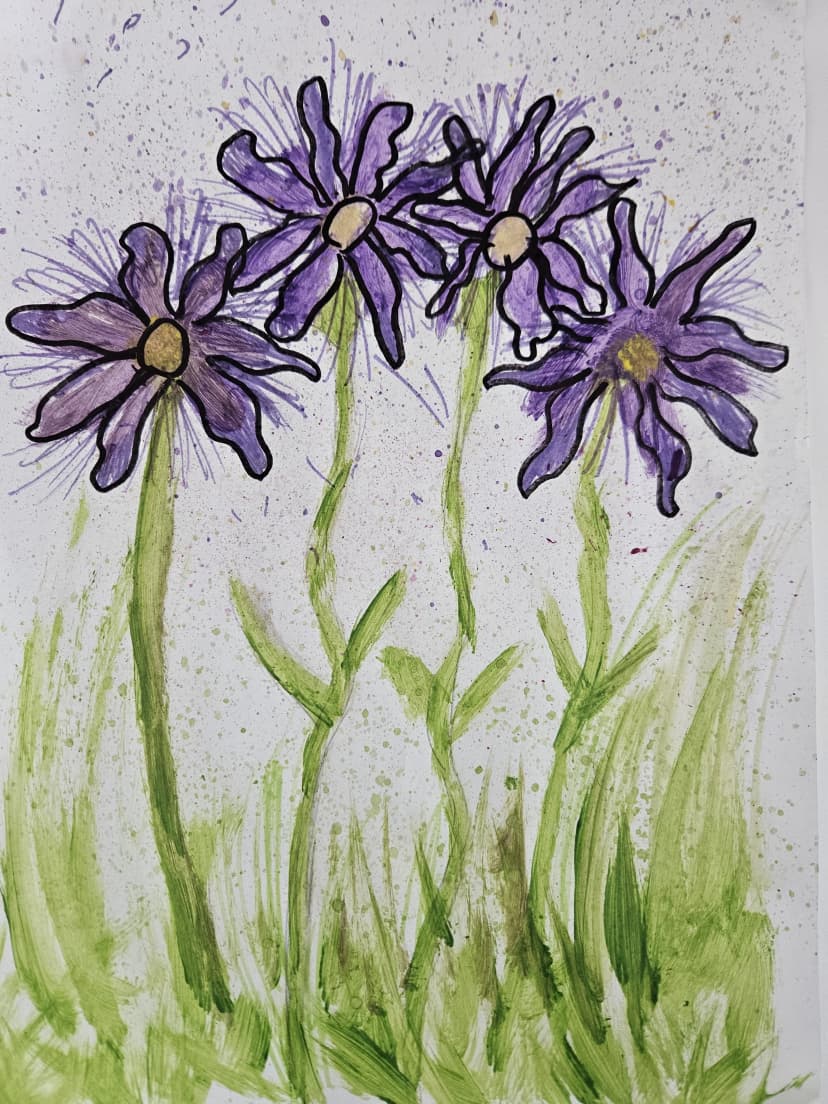 Kwiaty w wazonie kl.Va Vb IVb