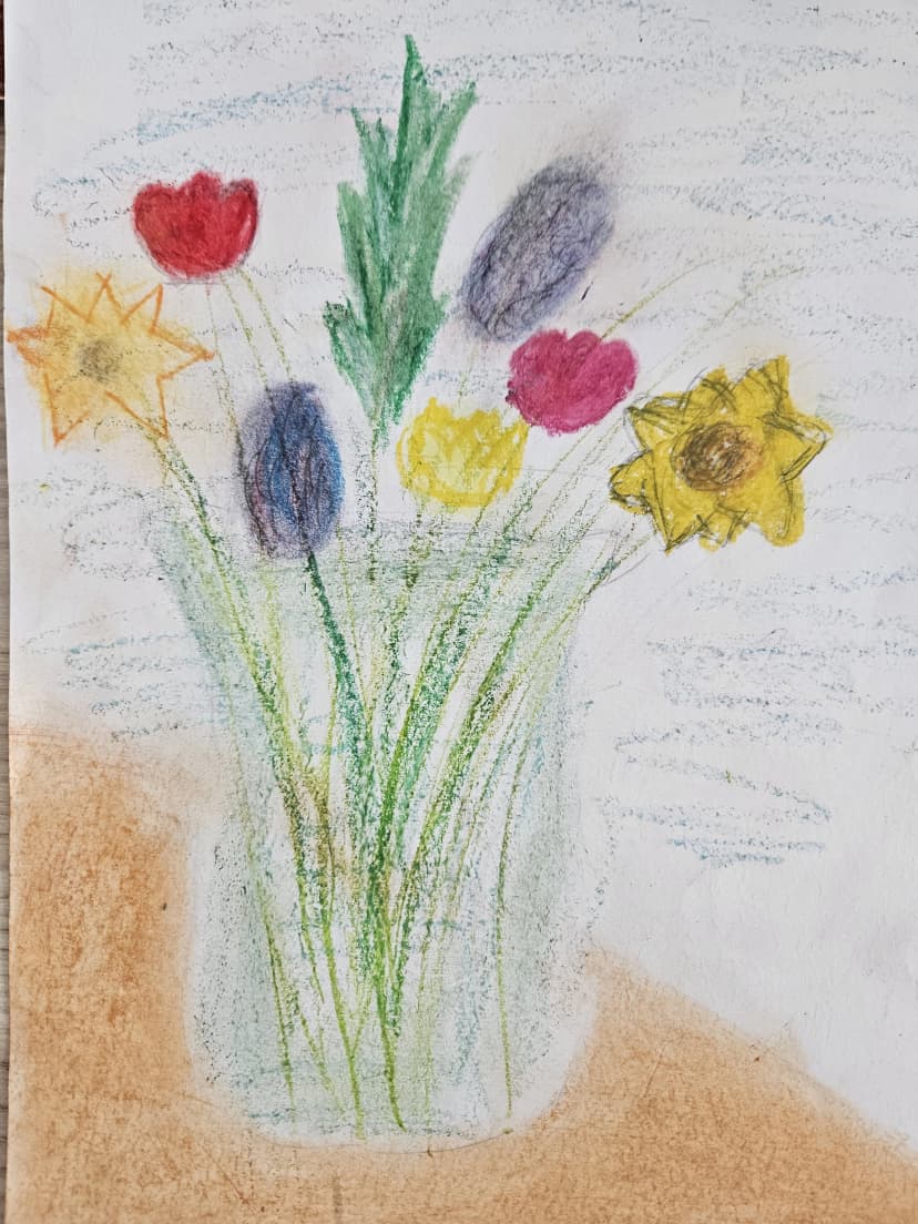 Kwiaty w wazonie kl.Va Vb IVb