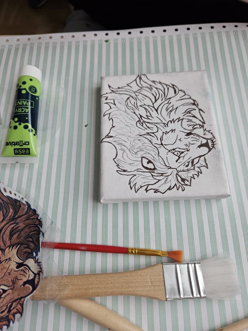 Malowanie akrylami na płótnie kl.VIIa VIIb