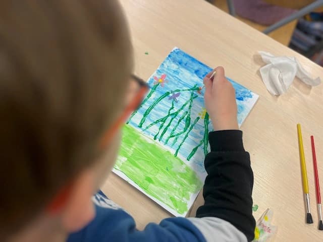 Podglądamy wiosnę - artystycznie w 1a