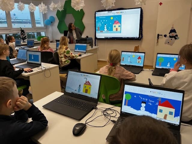 Informatyka w 1a - zima w Paincie