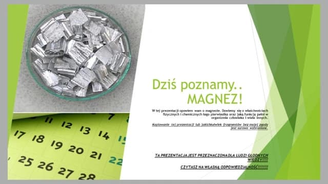 Wiem co jem-PREZENTACJA O MAGNEZIE