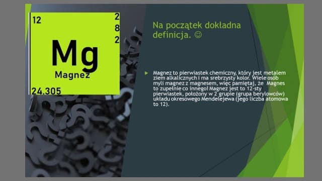 Wiem co jem-PREZENTACJA O MAGNEZIE