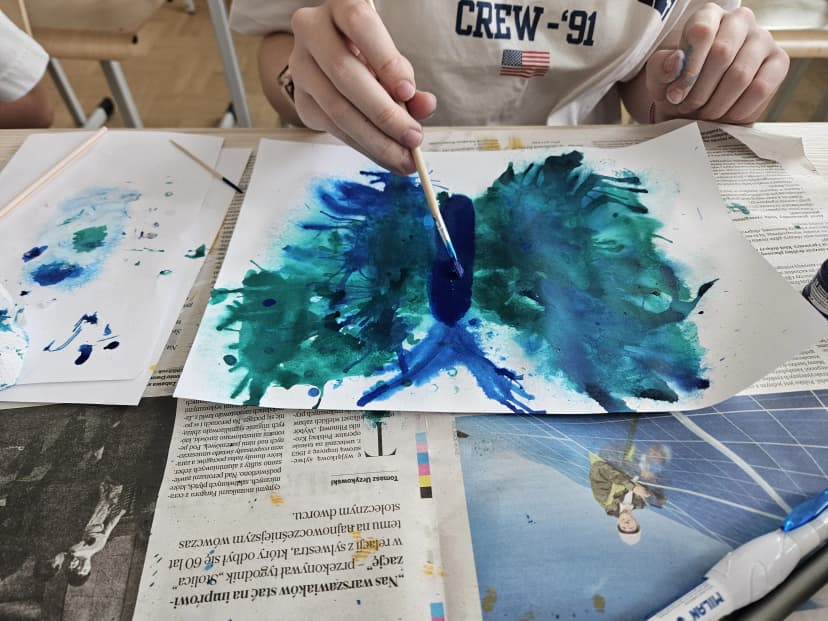 Malowanie kolorowymi tuszami kl.VIa