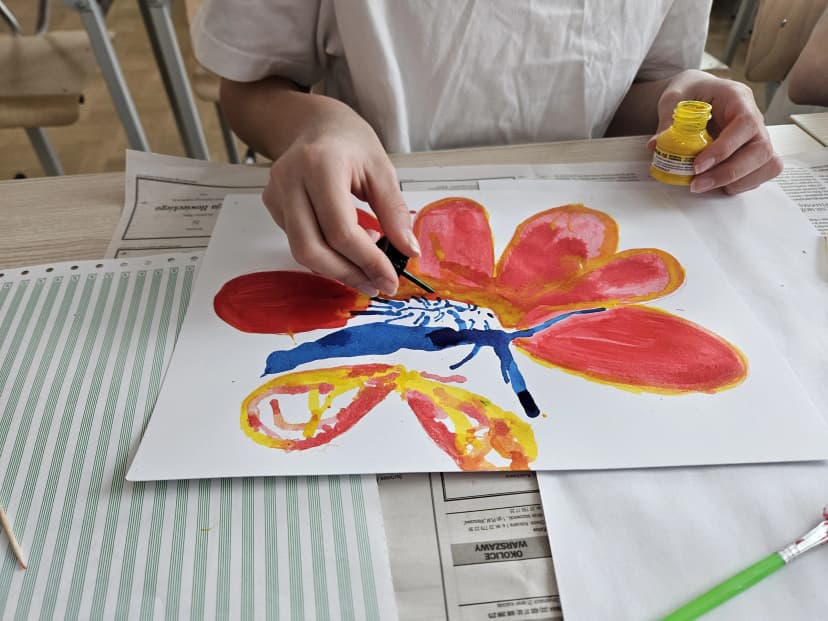 Malowanie kolorowymi tuszami kl.VIa