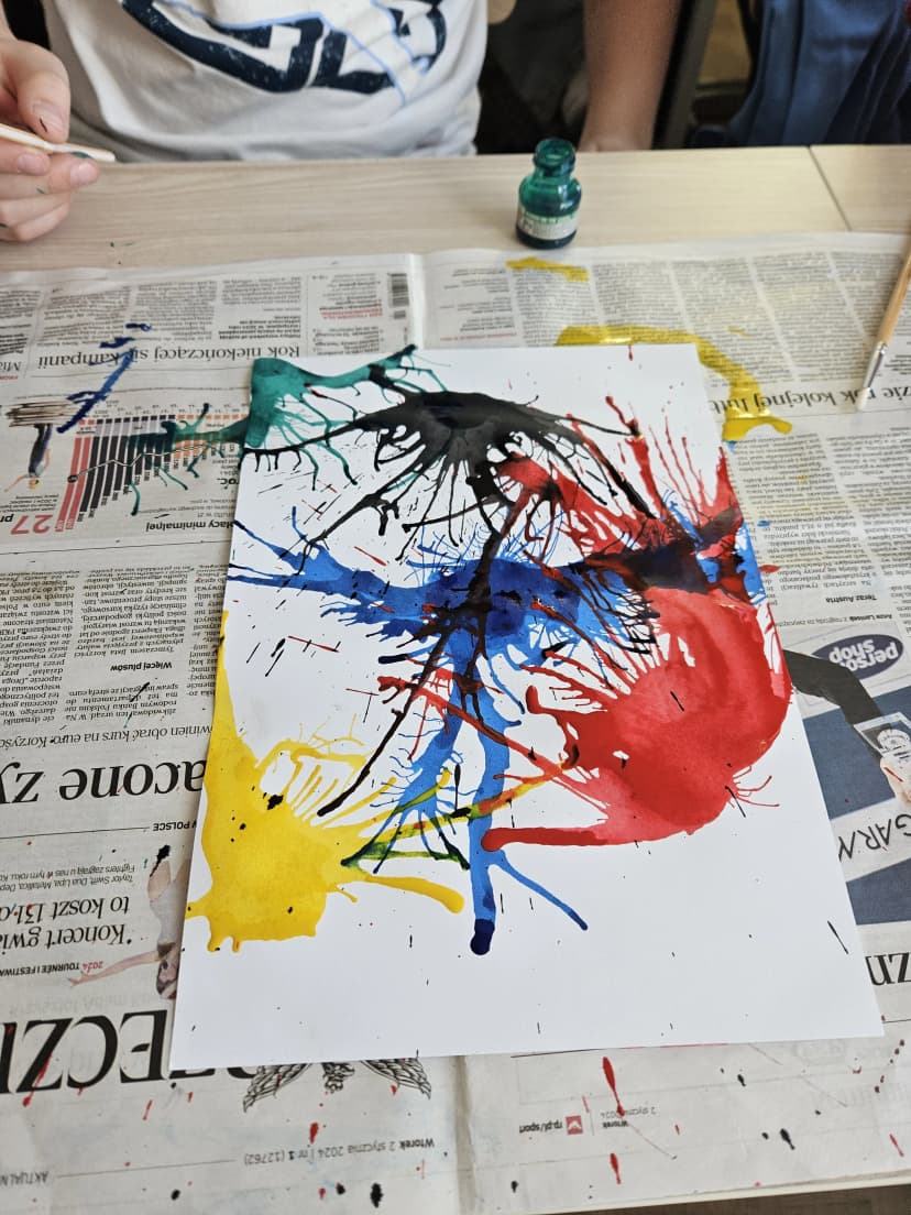 Malowanie kolorowymi tuszami kl.VIa