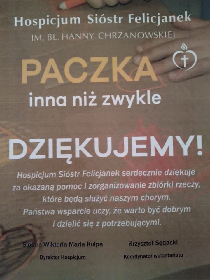 Hospicjum Sióstr Felicjanek - Paczka inna niż wszystkie