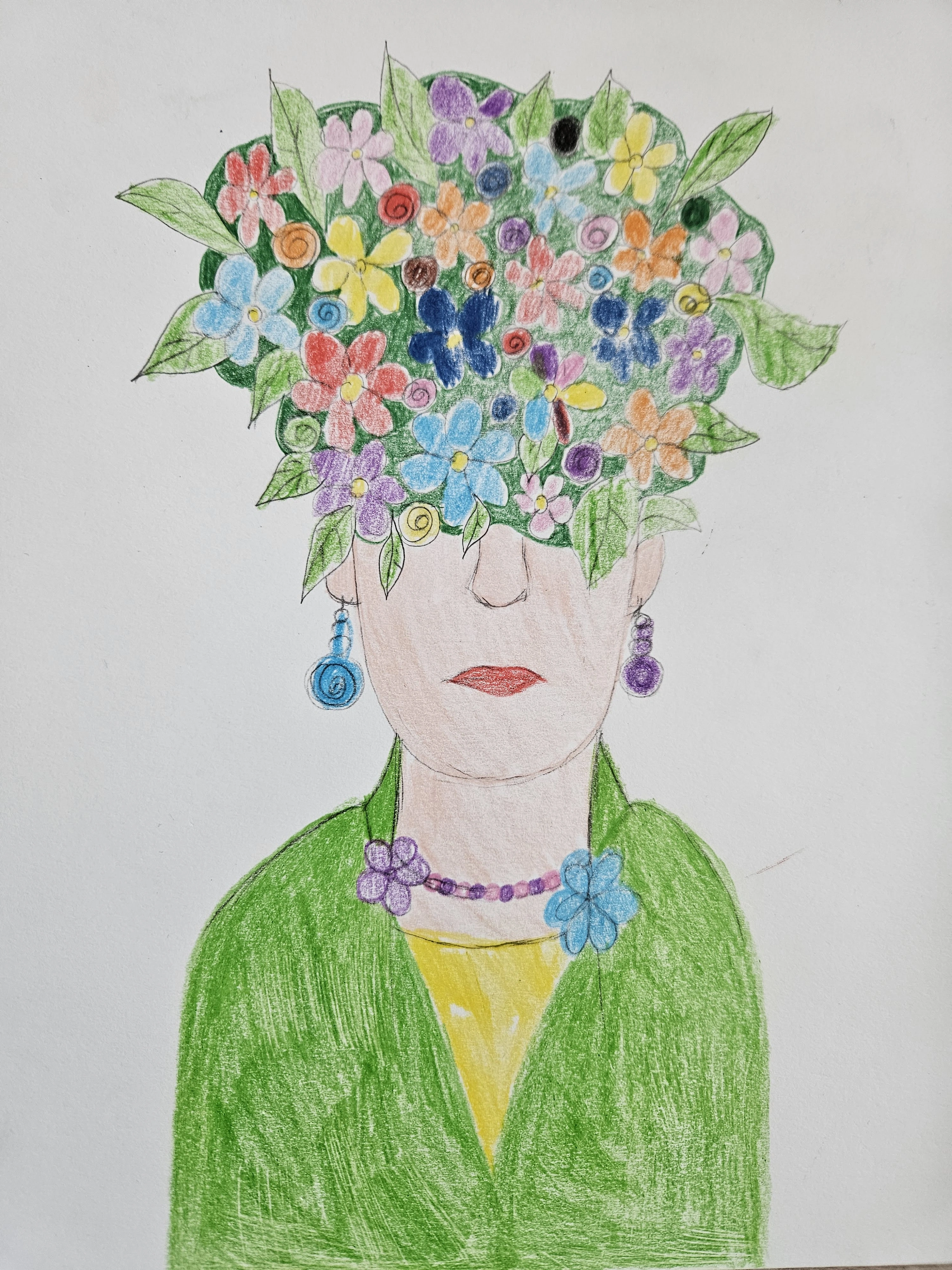 Portret Fridy Khalo meksykańskiej malarki - kl.IVb - zdjęcie 3