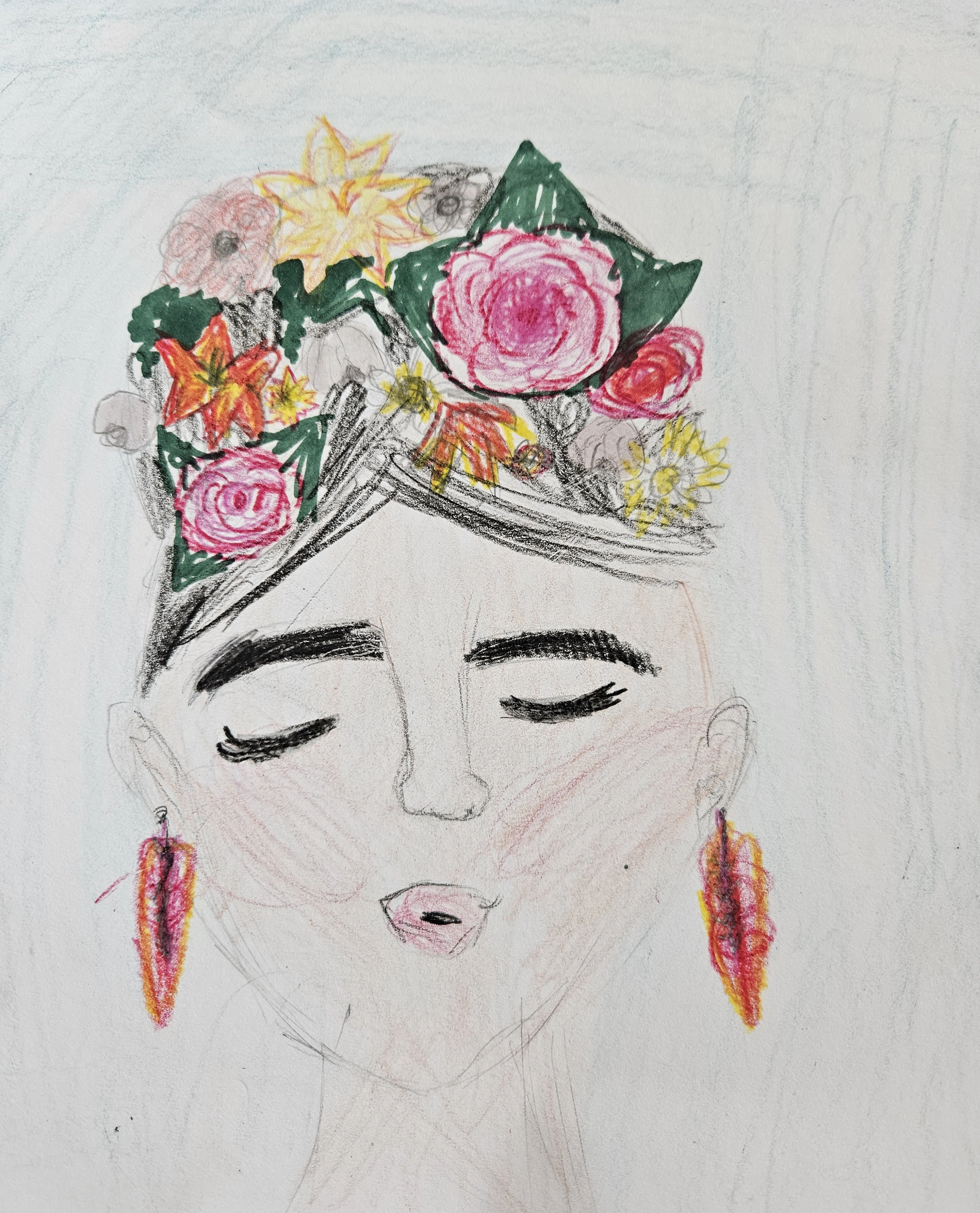 Portret Fridy Khalo meksykańskiej malarki - kl.IVb - zdjęcie 6