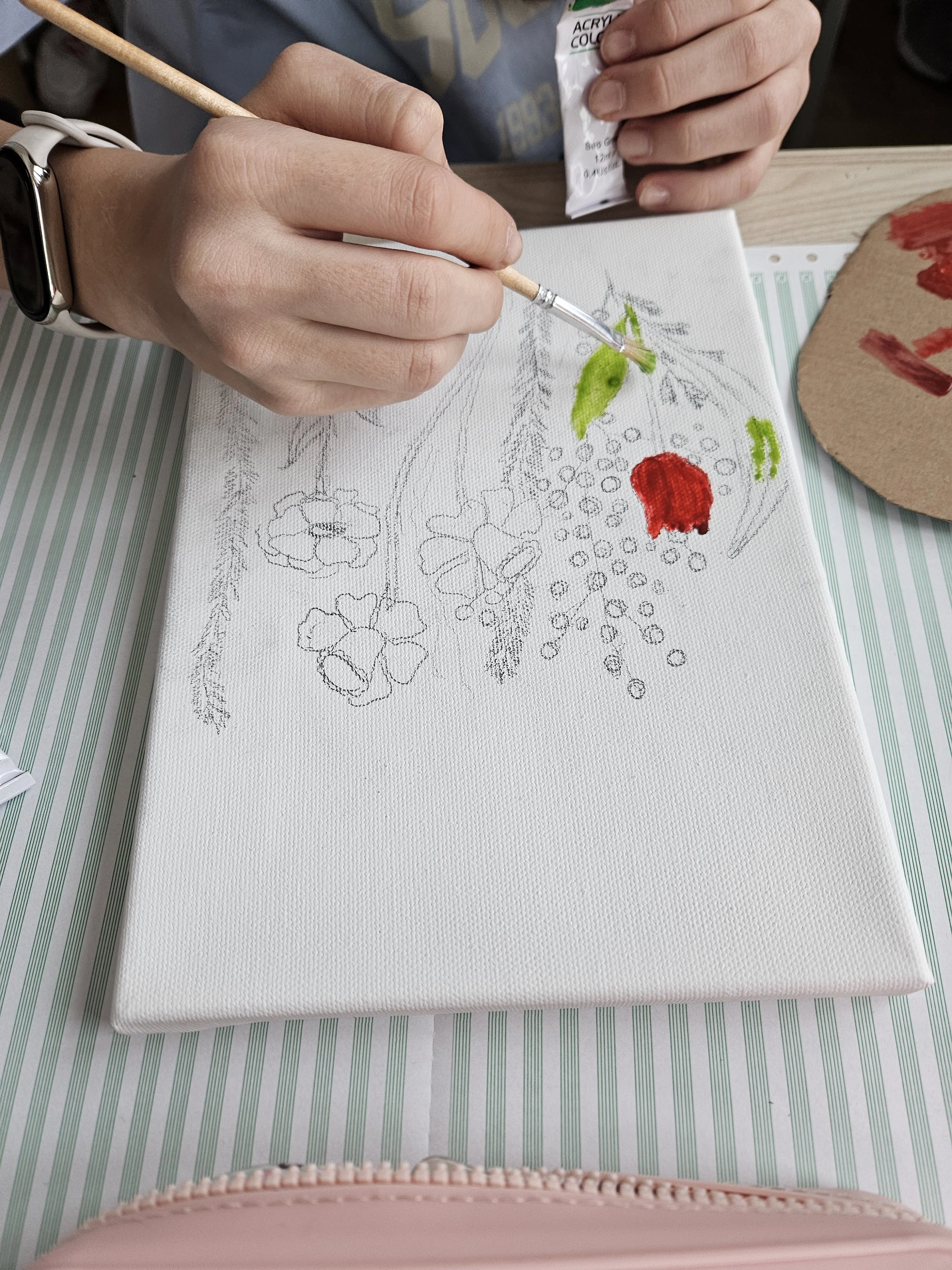 Malowanie akrylami na płótnie kl.VIIa VIIb - zdjęcie 1