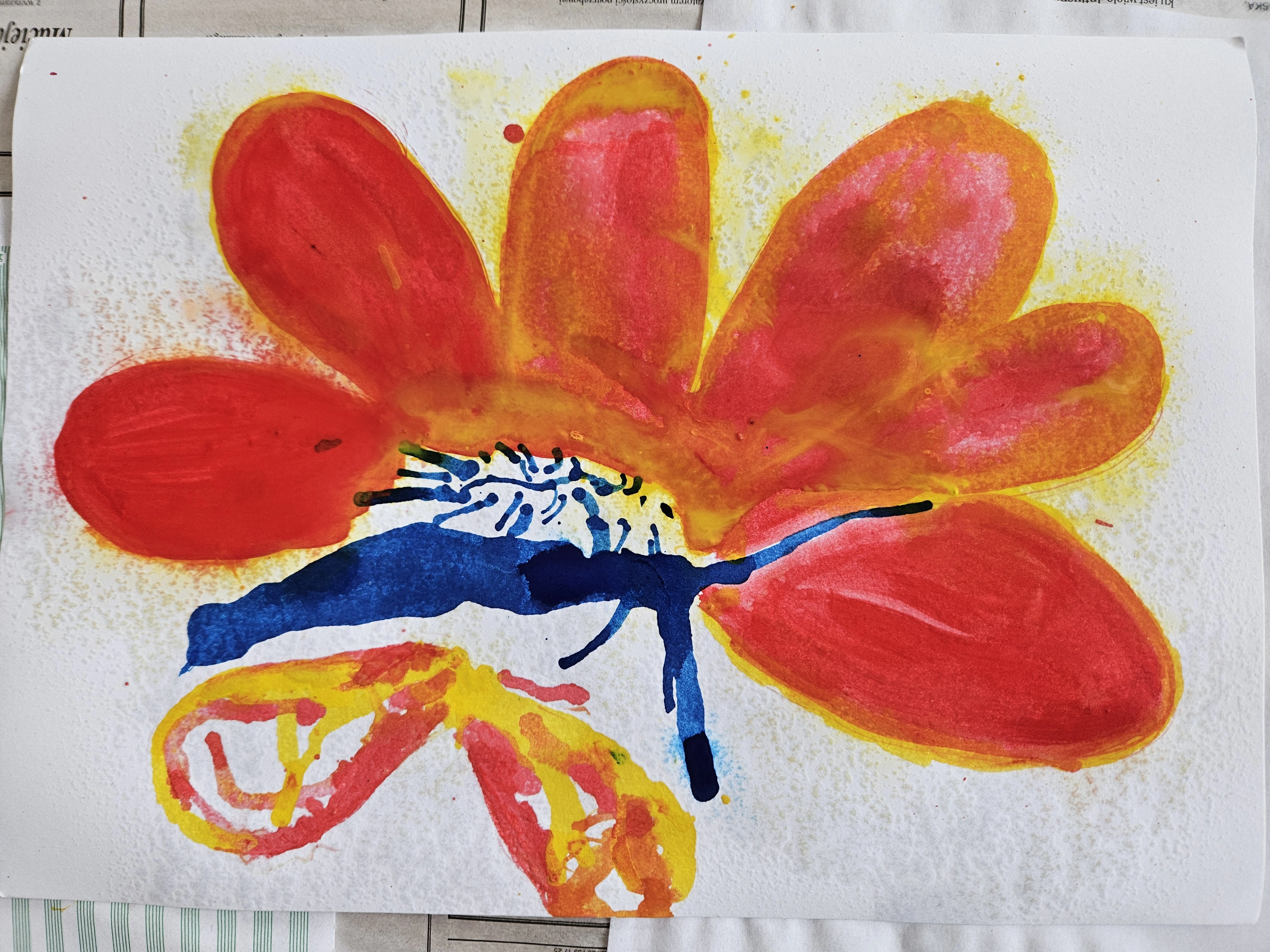 Malowanie kolorowymi tuszami kl.VIa - zdjęcie 1