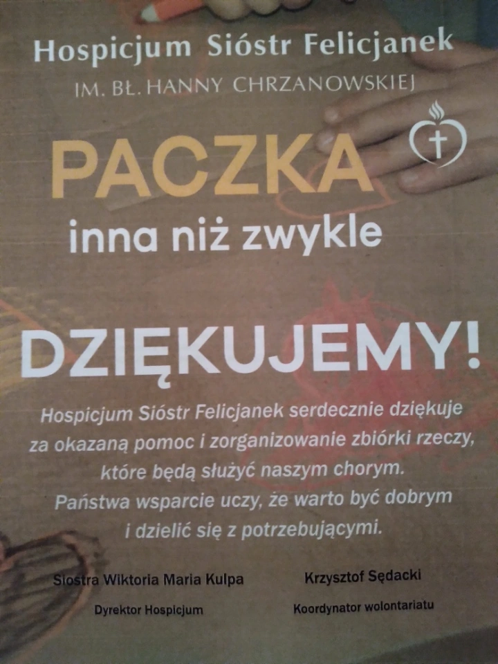 Hospicjum Sióstr Felicjanek - Paczka inna niż wszystkie - zdjęcie 4