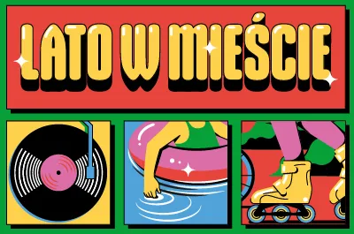 Plakat akcji Lato w Mieście 2026 – wakacyjne zajęcia dla dzieci w Warszawie