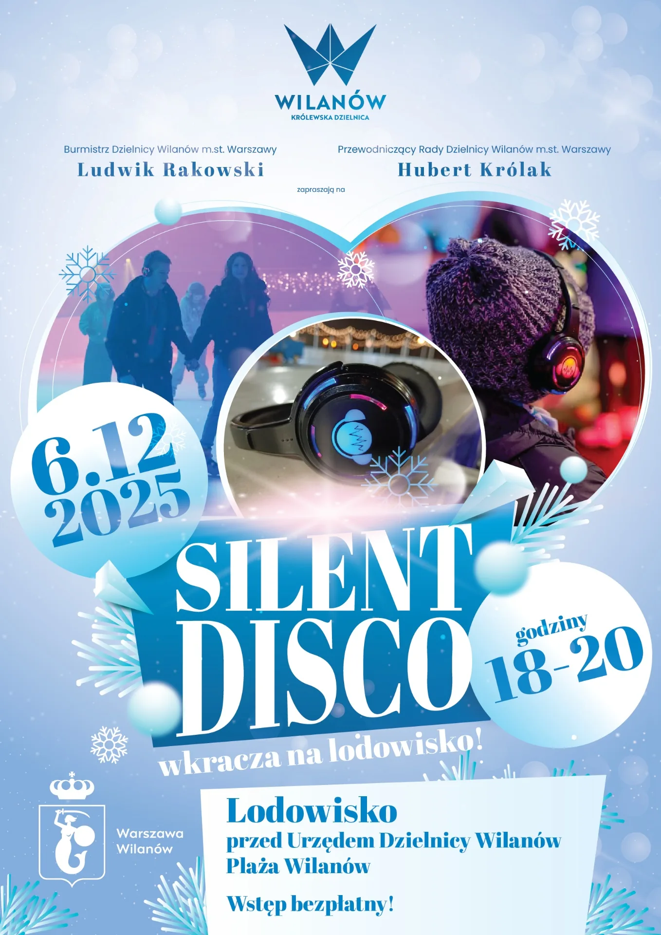 SILENT DISCO na lodowisku w Wilanowie - zdjecie 1