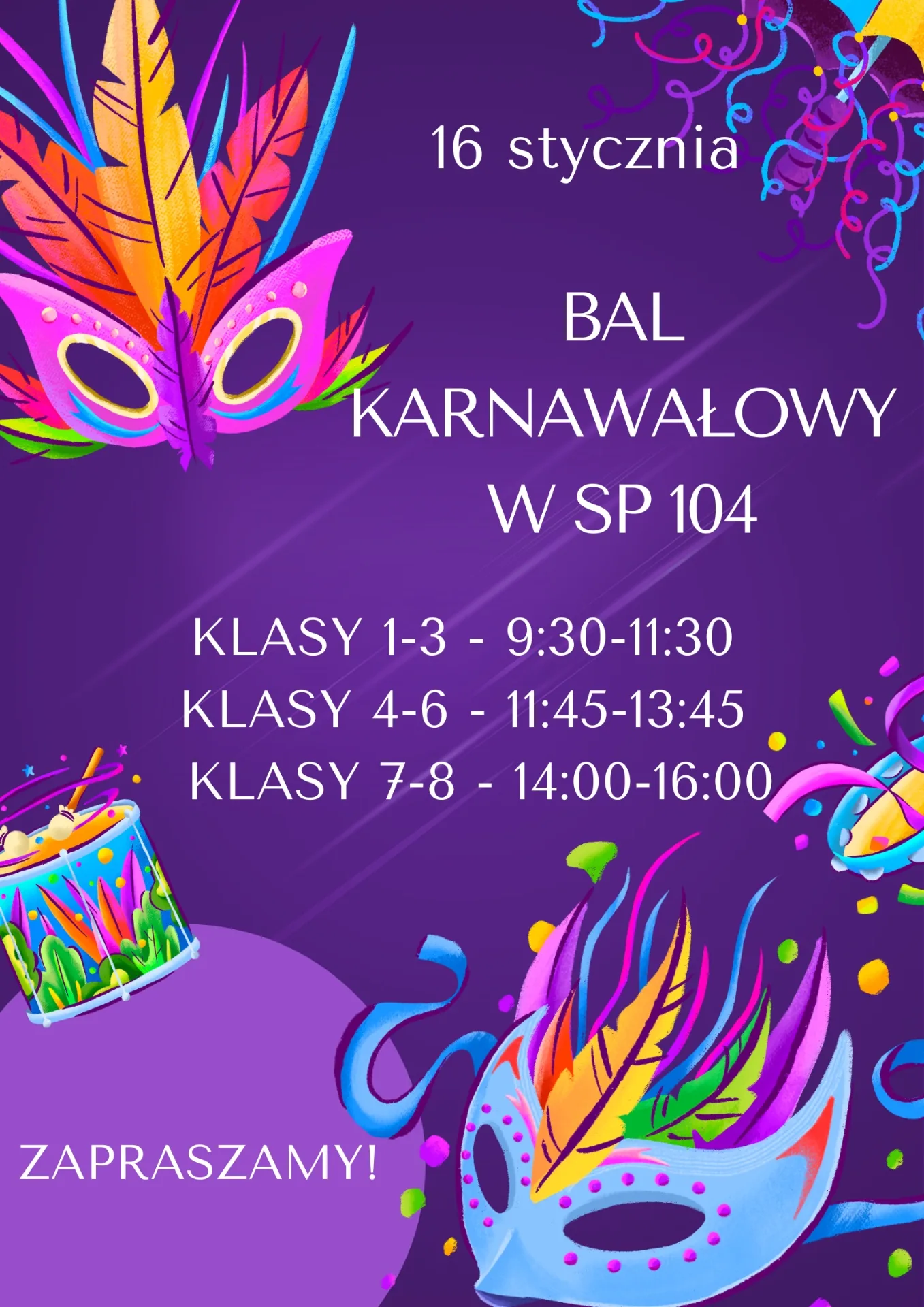 16 stycznia BAL KARNAWAŁOWY - zdjecie 1