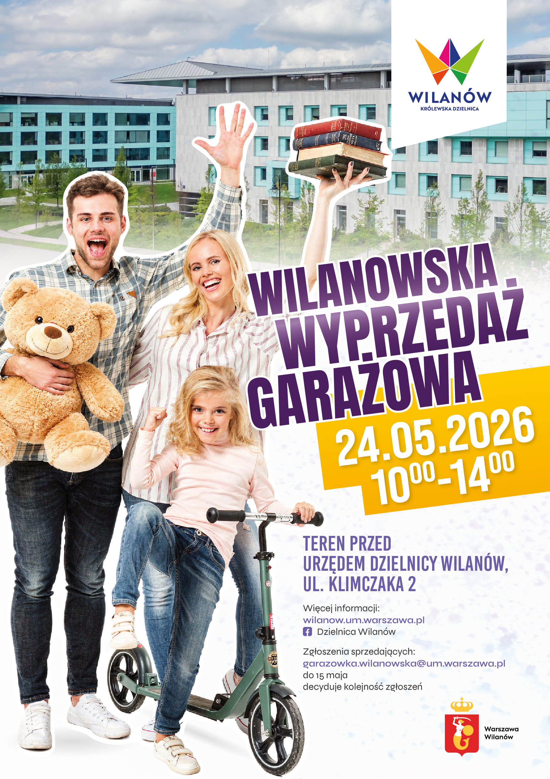 Plakat wydarzenia Wilanowska Wyprzedaż Garażowa 24 maja 2026